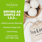 Tru Earth Wool Dryer Balls, Reusable & All Natural - Image 3