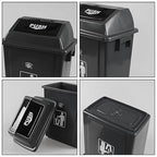 4 Pack Plastic Swing Lid Trash Can, 6 Gallon Trash Cans - Image 3
