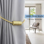 4 Pack Gold Strong Magnetic Curtain Tiebacks Outdoor Elegant Decorative Tie - Image 6