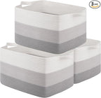 OIAHOMY Rectangle Woven Storage Basket by MasterofSpaceOptimization