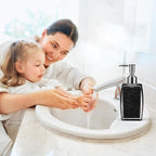 Pink Soap Dispenser with Refillable Plastic Pump - Image 8