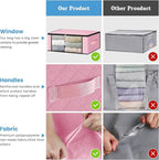 HomeHacks Storage 4-Pack Clothes Organizer Storage Bags Foldable Storage Box - Image 5