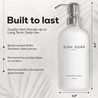 White Glass Hand and Dish Soap Dispenser Set by Brighter Barns - Image 3