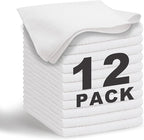White Microfiber Cleaning Cloth 13"x13", Ultra Soft Absorbent Microfiber by WEAWE
