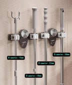 Mop and Broom Holder Wall Mount, No Punching Required Broom and Mop Organizer - Image 3