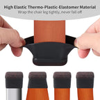 Ezprotekt 16 Pcs Rectangle Silicone Chair Leg Floor Protectors, Felt Rectangle - Image 3