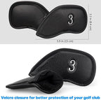CRAFTSMAN GOLF 12pcs or 1pc Thick Synthetic Leather Golf Iron Head Covers Set - Image 3