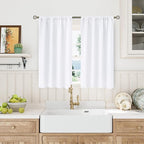 BGment White Curtains 45 Inches Length - Image 2