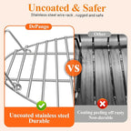 16.5inch Oval Roasting Rack for Oven, Gifts for Mom Men Wife, Stainless Steel - Image 4