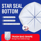 Delxo 40-45 Gallon Clear Trash Bags, Durable & Puncture-Resistant Plastic Can - Image 3