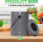 Plexon Countertop Compost Bin Kitchen - Image 2