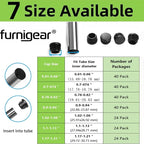 Furnigear Plastic Plugs Tubing End Caps Chair End Caps 11/16" Outside Bottom - Image 2