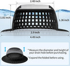 Shower Drain Hair Catcher, Bathtub Drain Cover Foldable Silicone Shower & Tub - Image 6