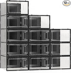 12 Pack XX Large Shoe Organizer Storage Boxes by SecretSpace