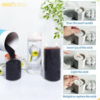 Sandalwood Scented Black Pearled Candle 18oz Luxury Sand Candle Granulated Wax - Image 5