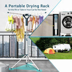JAUREE Tripod Clothes Drying Rack Folding Indoor, Portable Drying Rack Clothing - Image 4