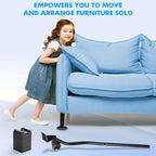 Furniture Lifter Tool + 8-Pack of 3.5" Sliders, Save 80% Effort, Safely and - Image 4