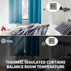 BGment Peacockblue Blackout Curtains - Image 3