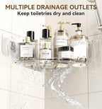 Corner Shower Caddy, Rustproof Corner Shower Shelves, No Drilling Bathroom - Image 4