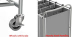 Simple Houseware 4-Bag Heavy Duty Laundry Sorter Rolling Cart - Image 7