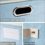 PRANDOM Fodable Storage Bins for Closet Decorative Fabric Storage Baskets Cubes - Image 3