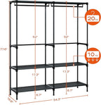 Clothes Rack, Portable Closet, 54.3 Inch Large Capacity Wardrobe Closet - Image 3