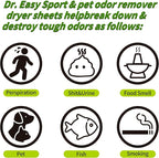 Dr.Easy SPORTS & PETS ODOR REMOVER Fruits Fresh Dryer Sheets, 200 Sheets - Image 2