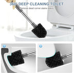 SetSail Toilet Brush and Holder 4 Pack, Self Closing Lid Toilet Bowl Brushes - Image 6