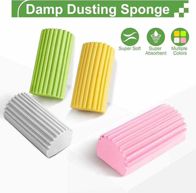 8-Pack Damp Clean Duster Sponge, Sponge Cleaning Brush, Duster - Image 6