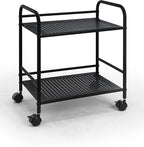 SunnyPoint 2-Tier Metal Rolling Utility Cart – Mobile Storage Shelf - Image 7