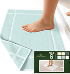 Pearl Linens Pack of 6 100% Cotton Bath Mat 20x30 inches, Soft & Absorbent - Image 4