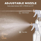 Plastic Spray Bottles Heavy Duty Spraying, Mist & Stream, Empty Water Sprayer - Image 3