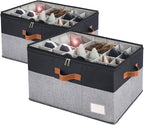 Shoe Organizer for Closet, Foldable Shoe Storage Bins by RONCHIL
