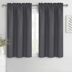 DWCN Kitchen Curtains for Small Windows 45 Inch Length 2 Panels Set, Solid by DWCN