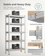 SONGMICS 5-Tier Storage Shelves, Load 2310 lb, Boltless Assembly, Adjustable - Image 4