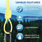 TECEUM Cotton Rope 3/16” – 50 FT – Strong All-Purpose Braided Rope – Natural - Image 4
