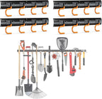 3-H 4×16" All Metal Garden Tool Organizer, Garage Tool Organizer, Broom Holder by 3-H