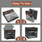 HNZIGE Fabric Cube Storage Bins 11 x 11, Collapsible Storage Cubes Bins - Image 7