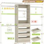 Aheaplus Closet System, 4-9Ft Closet Organizer - Image 7