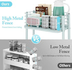 KINGRACK 3 Tier Rolling Cart, Metal Mobile Storage Shelf - Image 4
