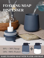 INGOFIN Ceramic Foaming Soap Dispenser - 12 oz Foam Hand Soap Dispenser Bathroom - Image 3