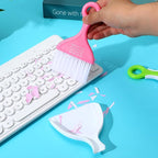 3 Pcs Mini Broom and Dustpan Set, Compact Cleaning Sweep, Mini Broom and Brush - Image 5