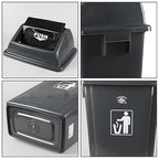 18 Gallon Grey Commercial Trash Can - Image 3
