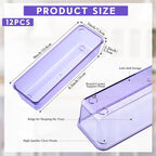Maitys 12 Pcs Vanity Drawer Organizer 9 x 3 x 2 Inches Clear Plastic Utensil - Image 2