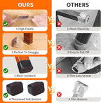Ezprotekt 8 Pcs Rectangle Black Felt Chair Leg Floor Protectors - Image 4