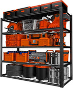 ROOMTEC 60" W Garage Shelving Heavy Duty, 33000LBS Storage Shelves, 5-Tier by ROOMTEC