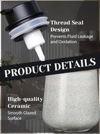 INGOFIN Ceramic Foaming Soap Dispenser -12oz Foam Hand Soap Dispenser Bathroom - Image 5