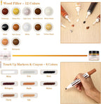 Lifreer Wood Repair Kit, Touch Up Marker, Wood Putty, Wood Crayon - Image 3