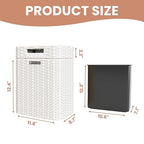 Ypati Handwoven 4 Gallon Rattan Trash Can - Image 2