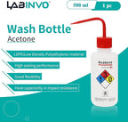 Acetone Wash Bottle, Narrow Mouth, Self-Venting Safety Wash Bottle, LDPE - Image 2